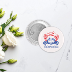 Pin Badges Buttons Summer Quetos Illustration Size 58mm Pin Badges Buttons Summer Quetos Illustration Size 58mm